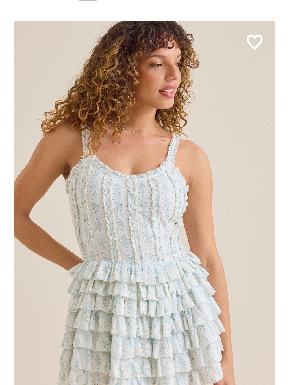 Altar'd State White Lace-Up Back Ruffle Mini Dress - Picture 4 of 9
